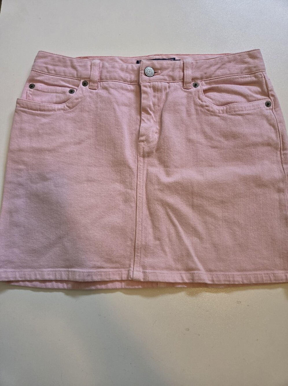 Vineyard Vines Pastel Pink Denim Mini Skirt